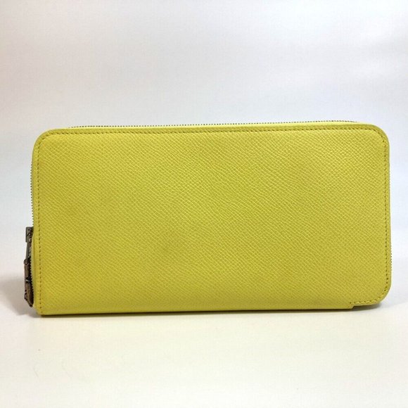 HERMES Silk-In Azap Long Zip Around Long Wallet Epsom yellow - Picture 1 of 12